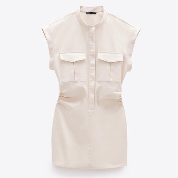 Zara darted dress mini dress with pockets - Picture 2 of 8